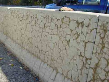 Hairline Concrete cracks due allowing moisture penetration